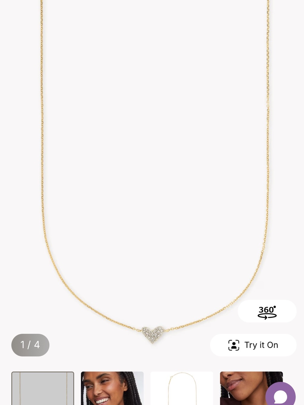Kendra Scott Heart 14k Yellow Gold Pendant Necklace